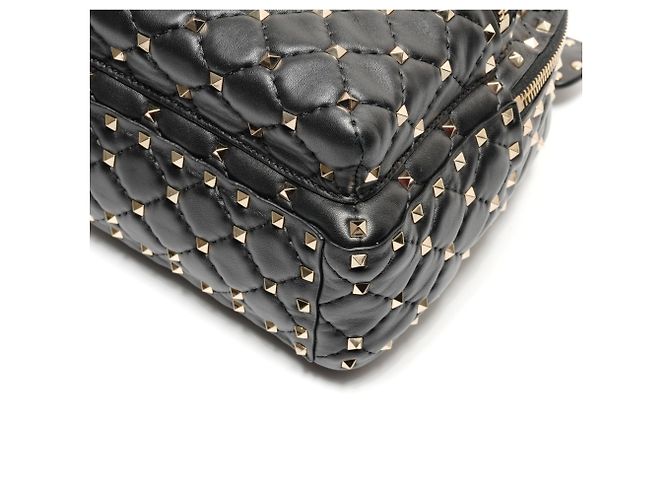 Zaino in pelle nera con borchie Valentino Nero - vista 6