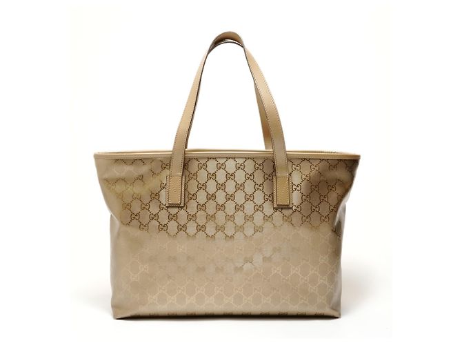 Borsa Tote Gucci GG Stampata Oro D'oro - vista 2