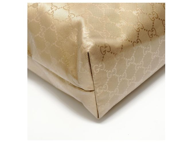 Borsa Tote Gucci GG Stampata Oro D'oro - vista 5