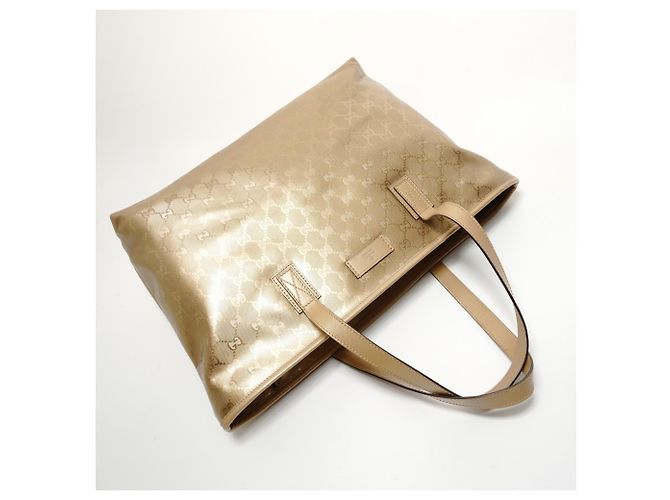 Borsa Tote Gucci GG Stampata Oro D'oro - vista 8