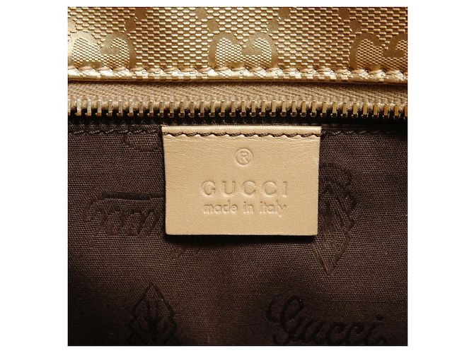Borsa Tote Gucci GG Stampata Oro D'oro - vista 9