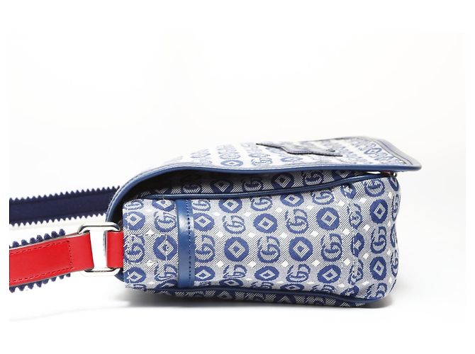Borsa a Spalla Gucci GG Canvas Star, Blu - vista 3