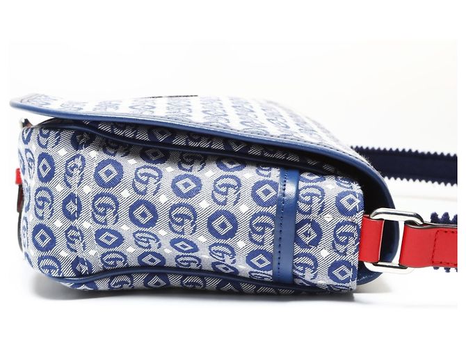 Borsa a Spalla Gucci GG Canvas Star, Blu - vista 4