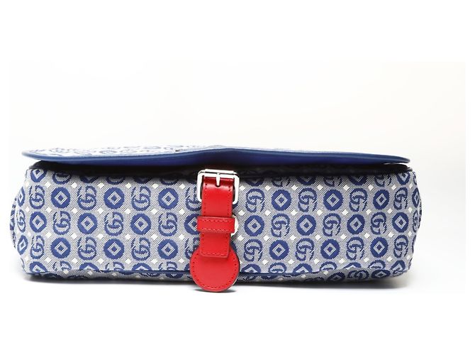 Borsa a Spalla Gucci GG Canvas Star, Blu - vista 7