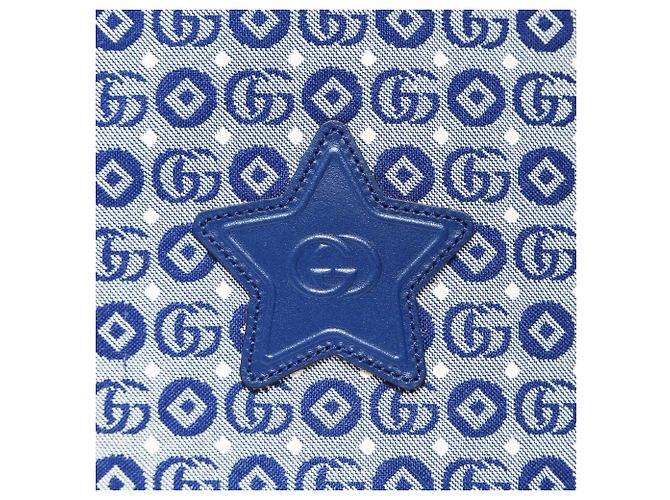 Borsa a Spalla Gucci GG Canvas Star, Blu - vista 8