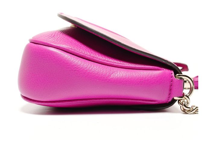 Borsa a Spalla Gucci Soho G-Stitch con Frange Rosa - vista 3