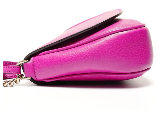 Borsa a Spalla Gucci Soho G-Stitch con Frange Rosa - vista 4