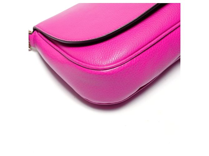 Borsa a Spalla Gucci Soho G-Stitch con Frange Rosa - vista 5