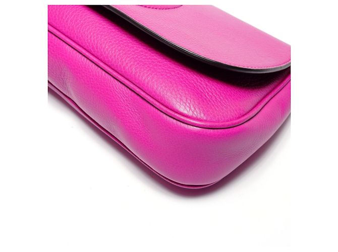 Borsa a Spalla Gucci Soho G-Stitch con Frange Rosa - vista 6