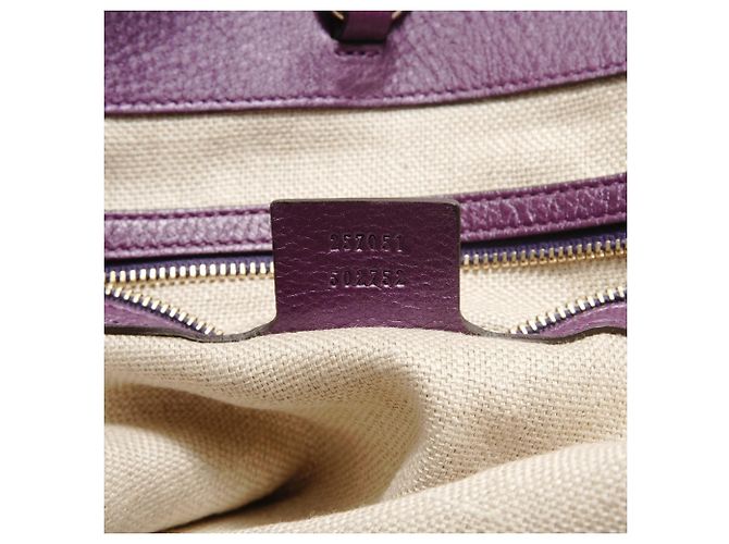 Bolsa tote de couro roxa Gucci Roxo - vista 10