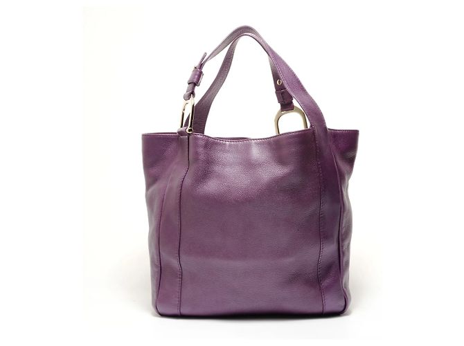 Bolsa tote de couro roxa Gucci Roxo - vista 2