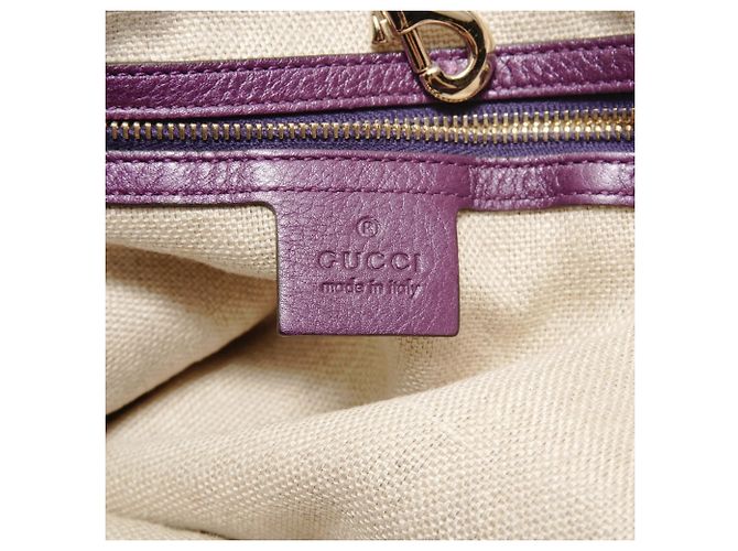 Bolsa tote de couro roxa Gucci Roxo - vista 9