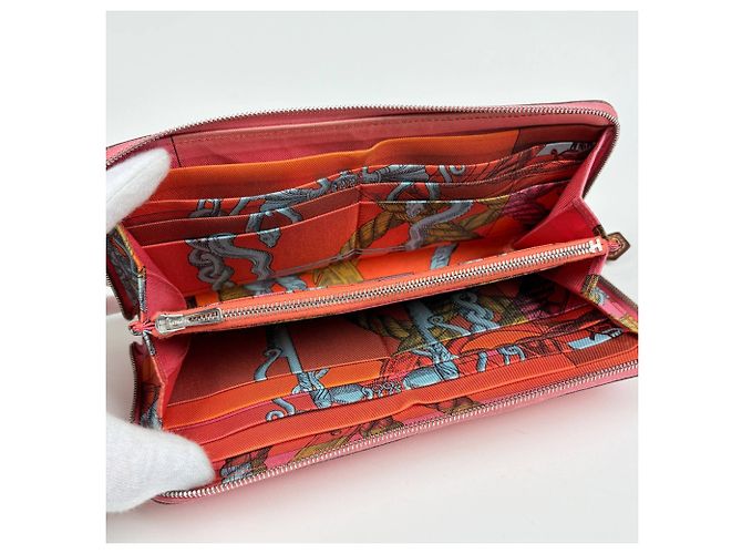 Portafoglio Lungo Azap di Hermès in Rosa Azalee - vista 7