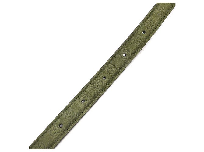Cinturón estrecho con hebilla entrelazada G de Gucci Caqui - vista 7