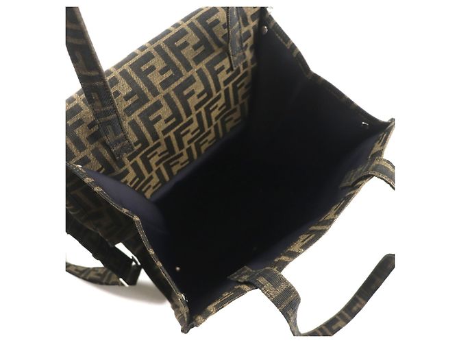FENDI x FRAGMENT Borsa Baguette Zucca Pieghevole Marrone - vista 10