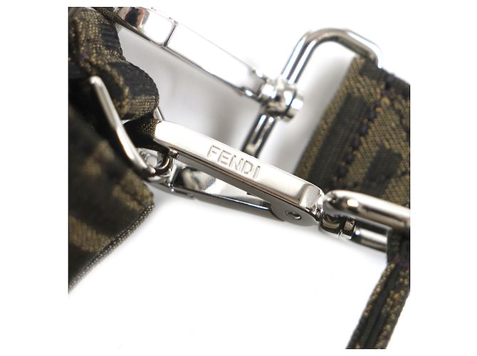 FENDI x FRAGMENT Borsa Baguette Zucca Pieghevole Marrone - vista 11