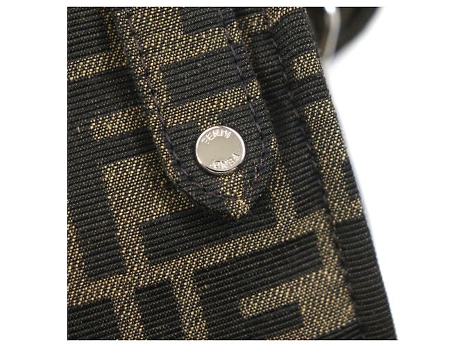 FENDI x FRAGMENT Borsa Baguette Zucca Pieghevole Marrone - vista 13