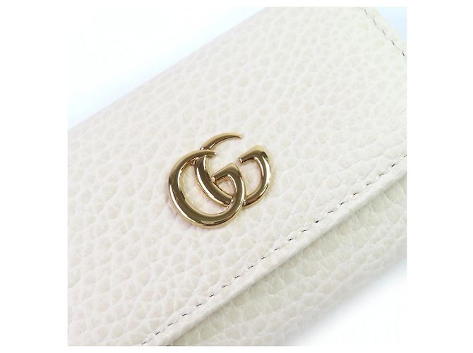 Gucci 456118 Double G Leder-Schlüsselcase in Hellbeige - Ansicht 5