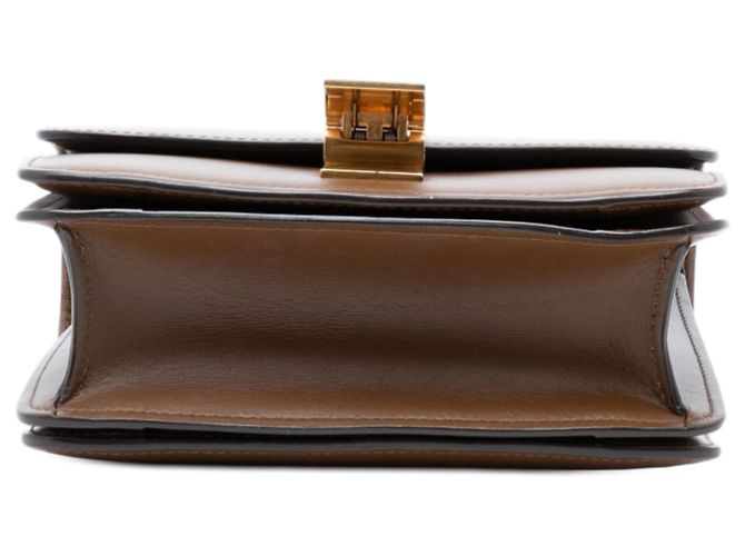 Classic Box Céline Celine Piccola Scatola Classica in Pelle Marrone - vista 3