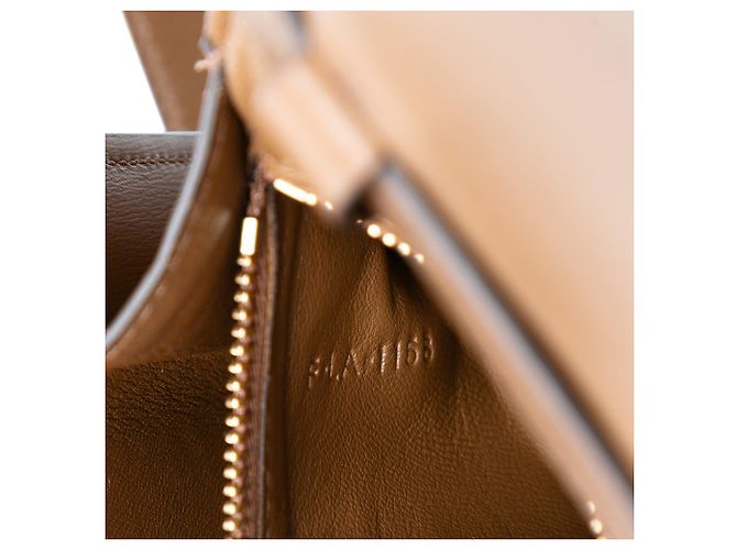 Classic Box Céline Celine Piccola Scatola Classica in Pelle Marrone - vista 5