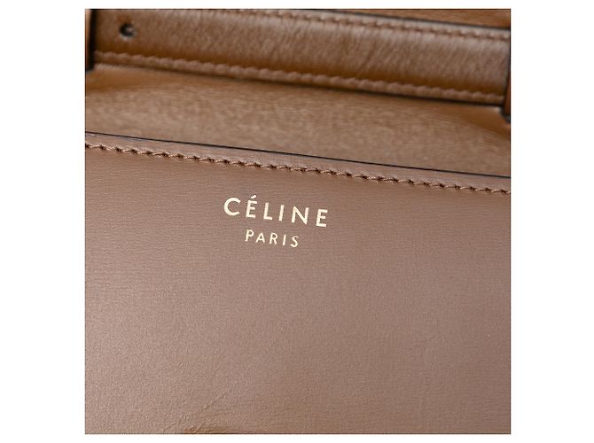 Classic Box Céline Celine Piccola Scatola Classica in Pelle Marrone - vista 6
