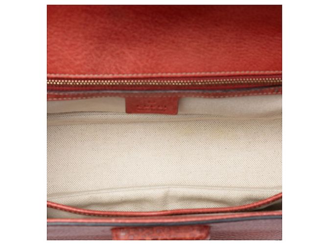 Bolsa de couro vermelho médio New Bamboo da Gucci - vista 4