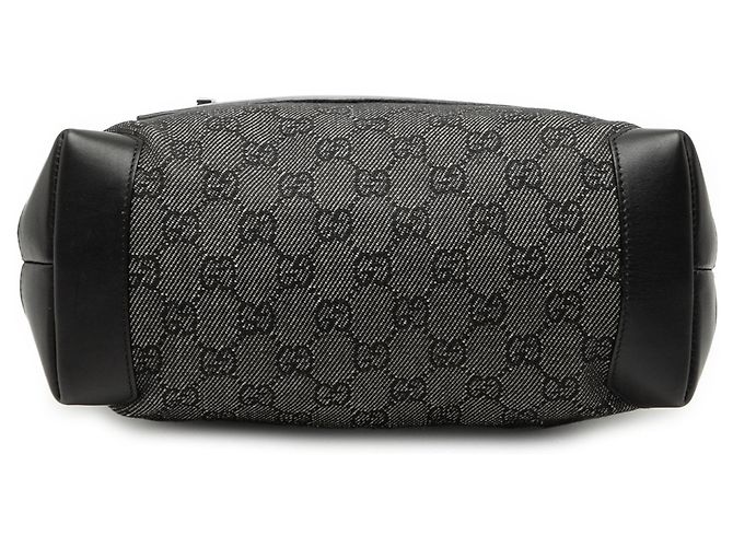 Schwarze GG Denim Tote von Gucci - Ansicht 3