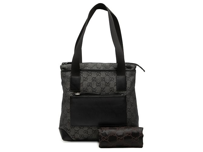 Schwarze GG Denim Tote von Gucci - Ansicht 8