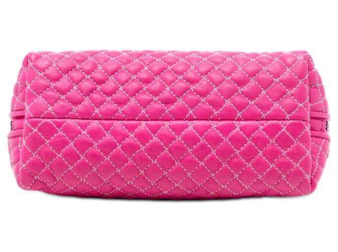 Pochette in nappa trapuntata rosa Bottega Veneta - vista 3