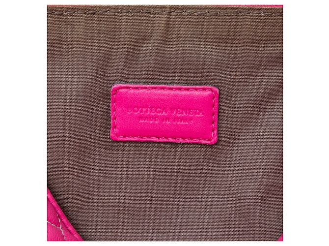 Pochette in nappa trapuntata rosa Bottega Veneta - vista 6
