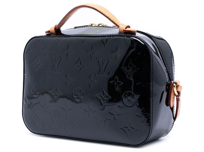 Borsa a tracolla Santa Monica in Vernis Monogram nero di Louis Vuitton - vista 2