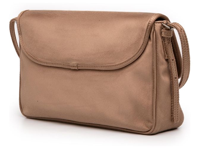 Balenciaga Braune abgenutzte Satin Leopolda Pochette Hellbraun - Ansicht 2