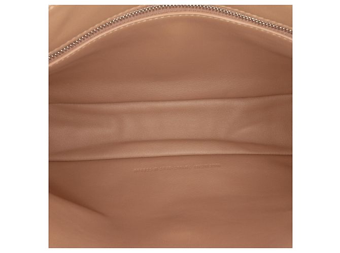Balenciaga Braune abgenutzte Satin Leopolda Pochette Hellbraun - Ansicht 4