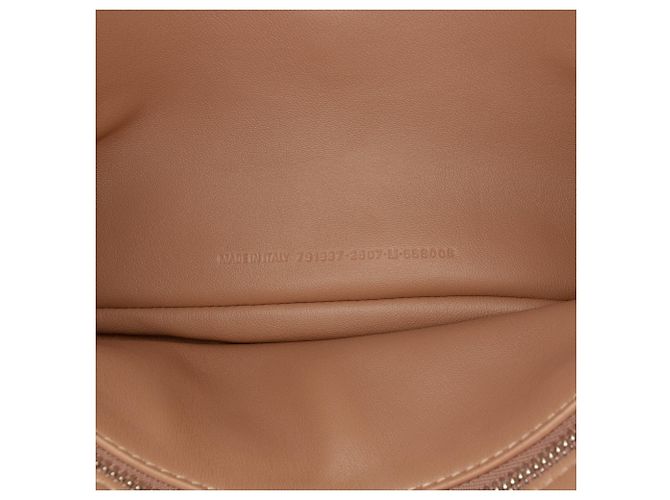 Balenciaga Braune abgenutzte Satin Leopolda Pochette Hellbraun - Ansicht 6