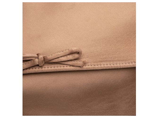 Balenciaga Braune abgenutzte Satin Leopolda Pochette Hellbraun - Ansicht 8