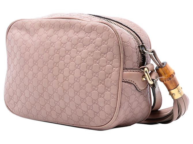 Borsa a tracolla Disco Sunshine Microguccissima rosa di Gucci - vista 2