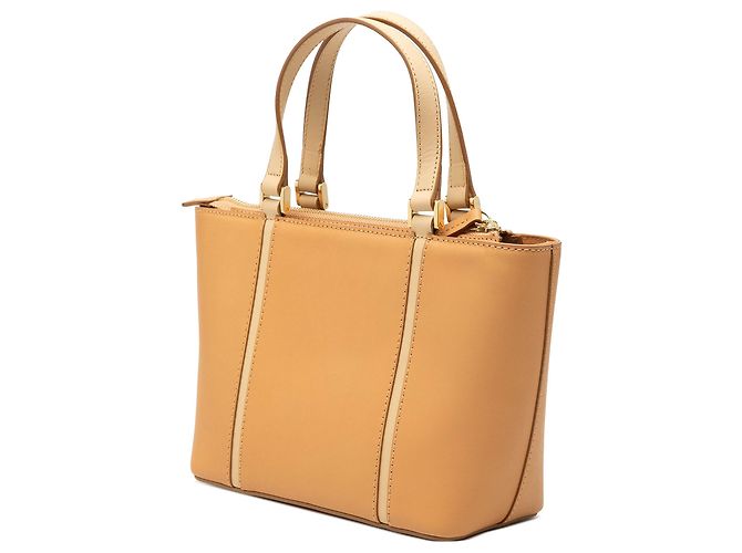 Braune Leder-Tote von Burberry Karamell - Ansicht 2