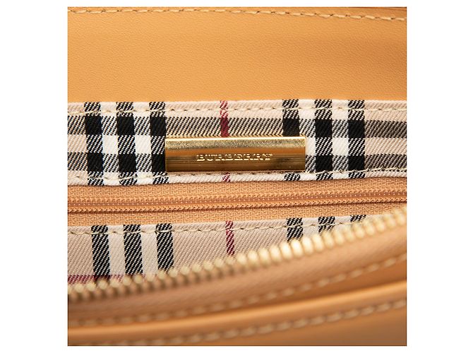Braune Leder-Tote von Burberry Karamell - Ansicht 5