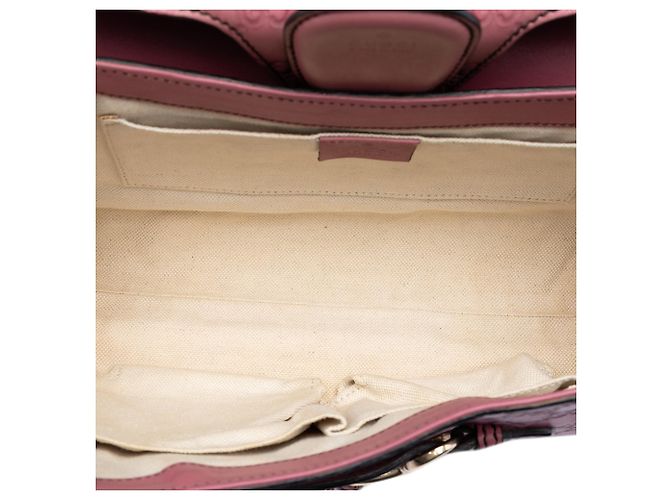 Borsa a Spalla Gucci Pink Medium Guccissima Emily Rosa - vista 4