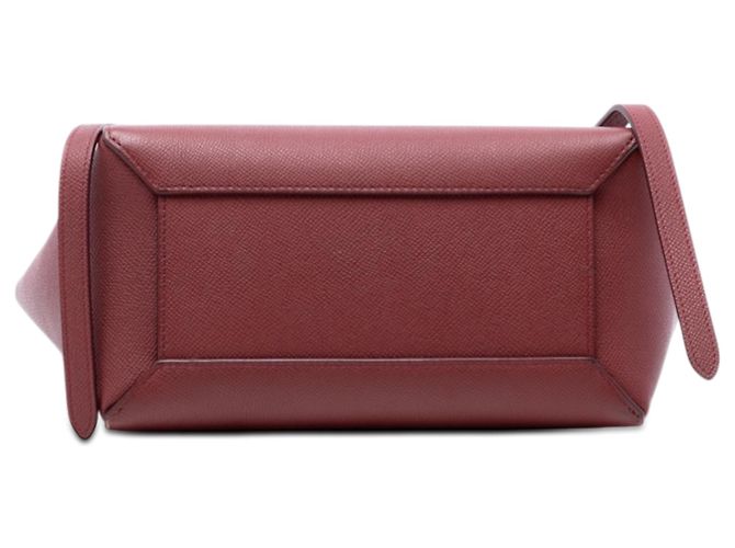 Céline Belt bag in pelle di vitello micrograna rossa Celine Rosso Bordò - vista 3