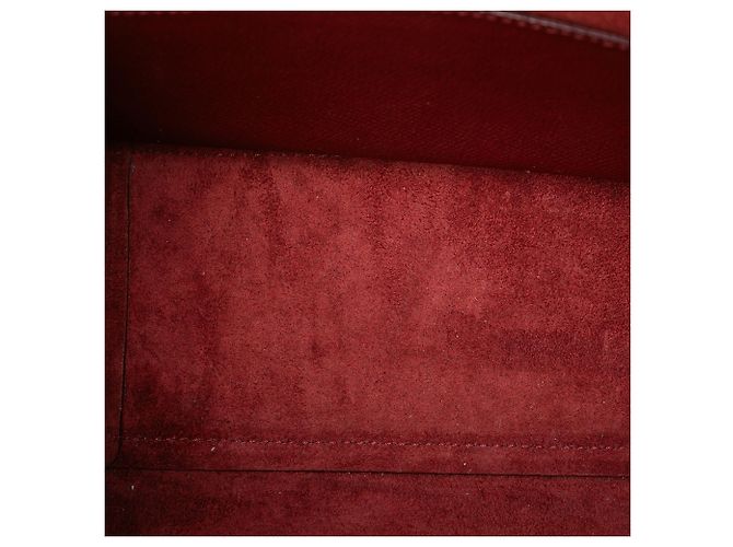 Céline Belt bag in pelle di vitello micrograna rossa Celine Rosso Bordò - vista 4