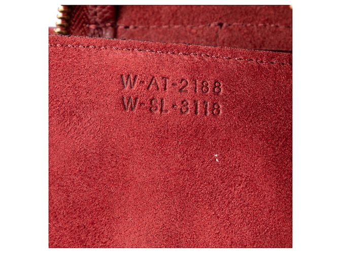 Céline Belt bag in pelle di vitello micrograna rossa Celine Rosso Bordò - vista 5