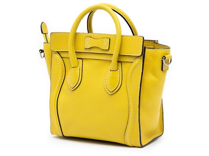 Luggage Céline Celine Gelbe Nano Rindsleder Reisetasche - Ansicht 2