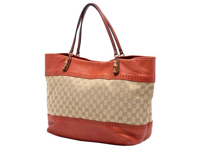 Gucci Beiger Großer GG Canvas Laidback Crafty Tote - Ansicht 2