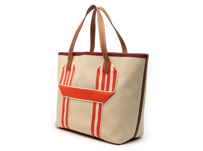 Hermès Beige Toile und Clemence Pursangle Tote - Ansicht 2