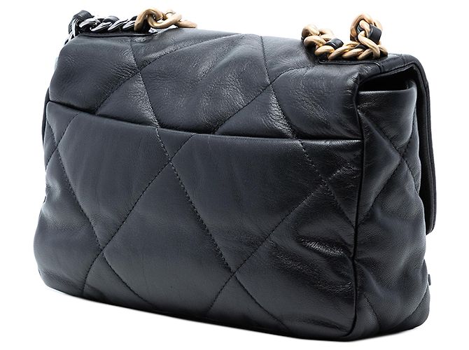 Chanel Nero Medio Pelle di Agnello 19 Flap - vista 2
