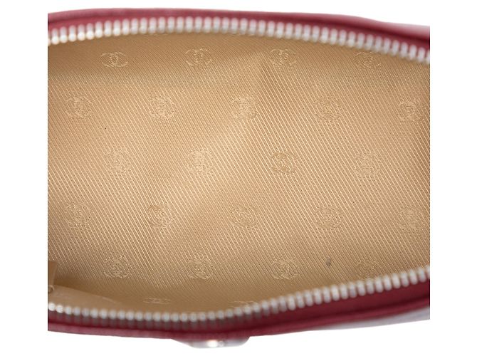 Neceser cosmético de piel de ternera roja CC de Chanel Burdeos - vista 4