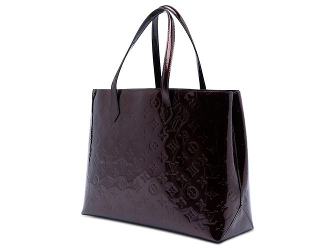 Louis Vuitton Borsa Wilshire GM in Vernis Monogram Viola Porpora - vista 2