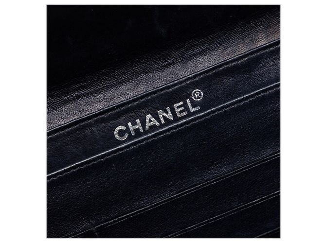 Chanel Grigio CC Choco Bar in Denim con Catena a Patta Marrone - vista 5