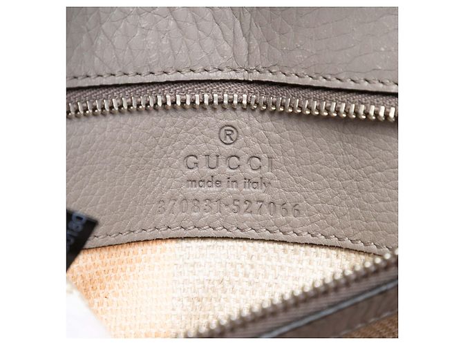 Bamboo Borsa quotidiana piccola in pelle grigia con bambù Gucci Marrone - vista 5